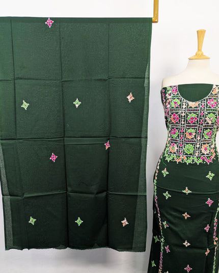Fancy Lawn with Balochi Pakka Tanka + Mirror Work 3Pc Unstitched