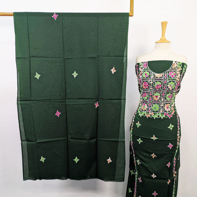 Fancy Lawn with Balochi Pakka Tanka + Mirror Work 3Pc Unstitched