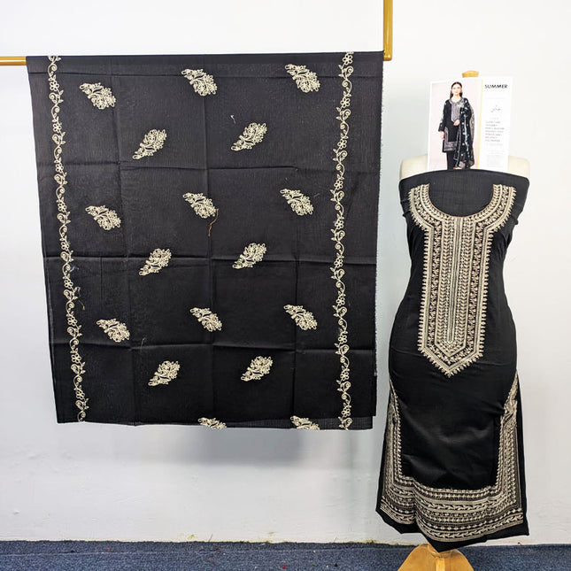 Classic Tana Dora Lawn with Embroidered Work 3Pc Unstitched - Jugni