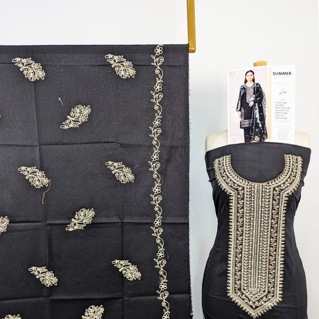 Classic Tana Dora Lawn with Embroidered Work 3Pc Unstitched - Jugni