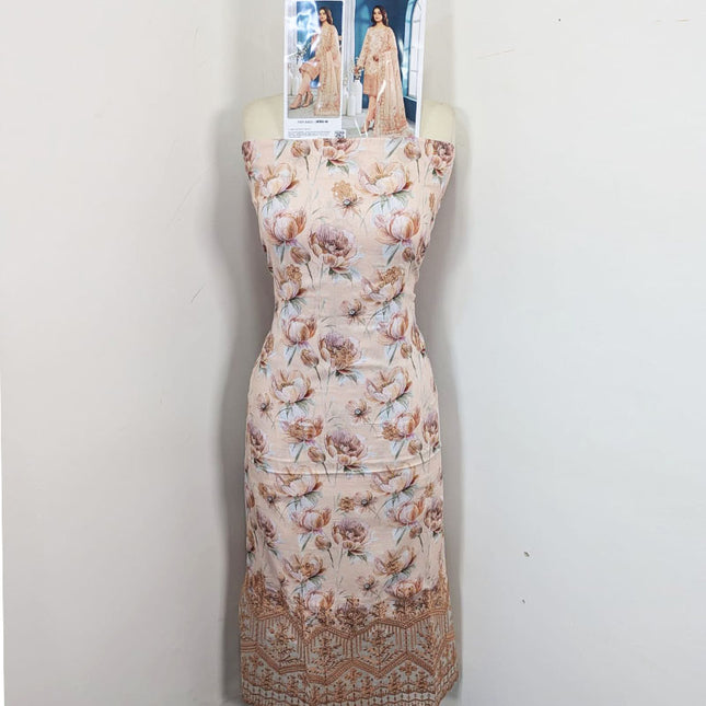 Fancy Digital Embroidered Lawn with Voil Dupatta 3Pc - Sobia Waseem (Mehwar 0.1)