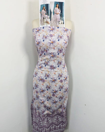 Digital Embroidered Lawn with Voil Dupatta 3Pc - Sobia Waseem (Mehwar 0.1)