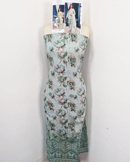 Digital Embroidered Lawn with Voil Dupatta 3Pc - Sobia Waseem (Mehwar 0.1)