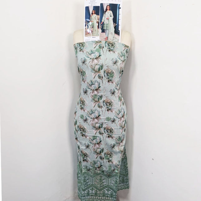 Digital Embroidered Lawn with Voil Dupatta 3Pc - Sobia Waseem (Mehwar 0.1)