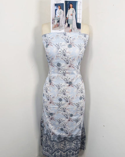 Fancy Digital Embroidered Lawn with Voil Dupatta 3Pc - Sobia Waseem (Mehwar 0.1)