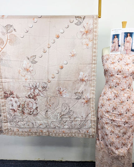 Digital Embroidered Lawn with Voil Dupatta 3Pc - Sobia Waseem (Mehwar 0.1)