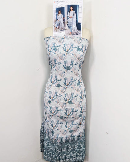 Fancy Digital Embroidered Lawn with Voil Dupatta 3Pc - Sobia Waseem (Mehwar 0.1)