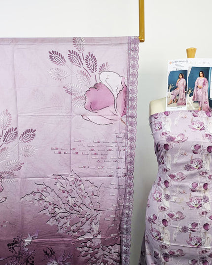 Digital Embroidered Lawn with Voil Dupatta 3Pc - Sobia Waseem (Mehwar 0.1)