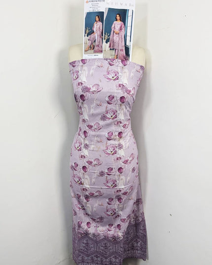 Digital Embroidered Lawn with Voil Dupatta 3Pc - Sobia Waseem (Mehwar 0.1)