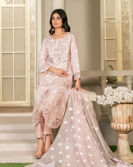 Fancy Embroidered Banarsi Broshia Lawn 3Pc - Tawakkal 2026