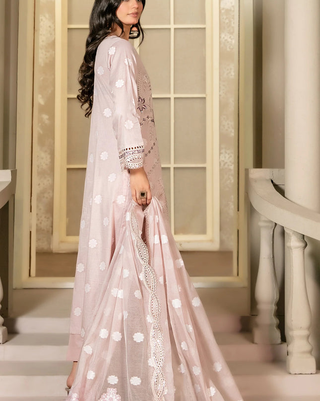 Fancy Embroidered Banarsi Broshia Lawn 3Pc - Tawakkal 2026