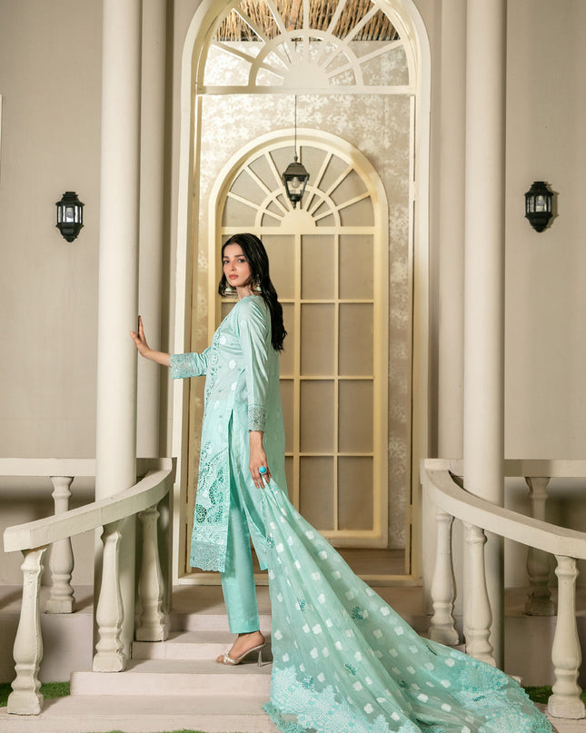 Fancy Embroidered Banarsi Broshia Lawn 3Pc - Tawakkal 2026