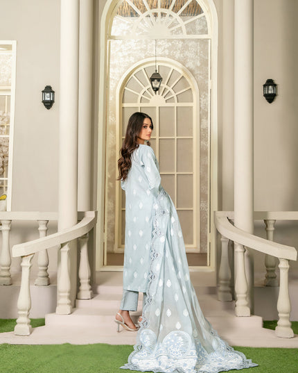 Fancy Embroidered Banarsi Broshia Lawn 3Pc - Tawakkal 2026