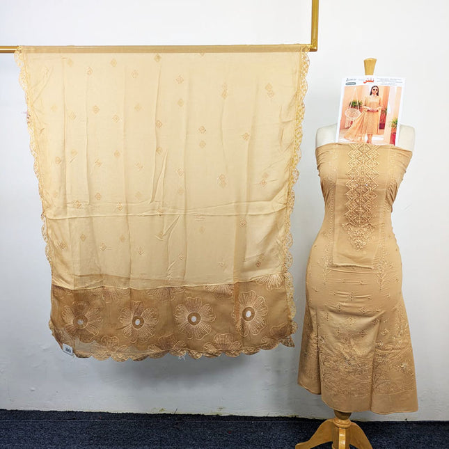 Exclusive Sequence Embroidered Dyed Lawn 3Pc Unstitched - Jazmin