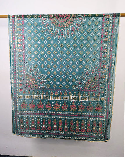 Fancy Chiffon with Chunnri, Mirror & Sitara Work Dupatta