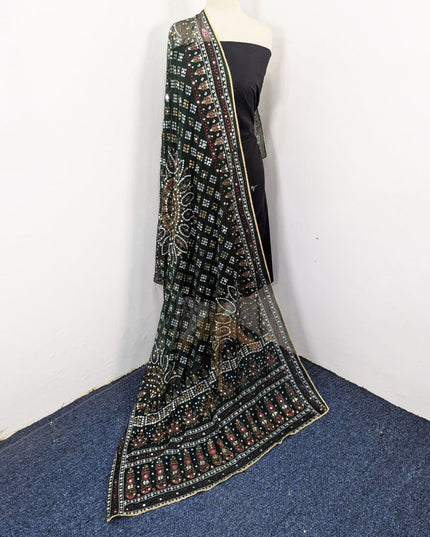 Fancy Chiffon with Chunnri, Mirror & Sitara Work Dupatta