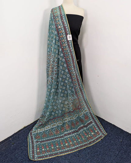 Fancy Chiffon with Chunnri, Mirror & Sitara Work Dupatta