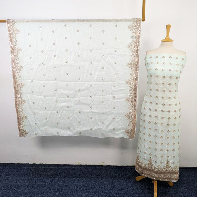 Fancy Silk with Cut Dana Work 2PC Unstitched