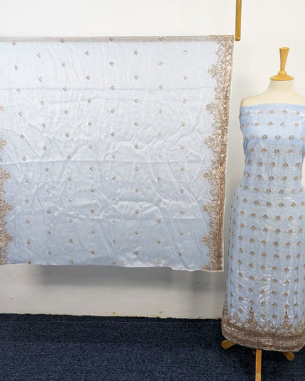 Fancy Silk with Cut Dana Work 2PC Unstitched