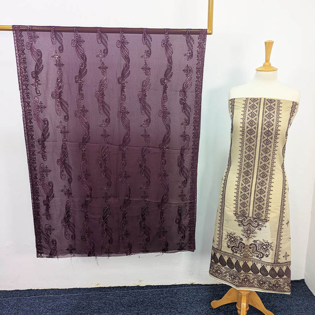 Fancy Embroidered Masuri 2PC Unstitched