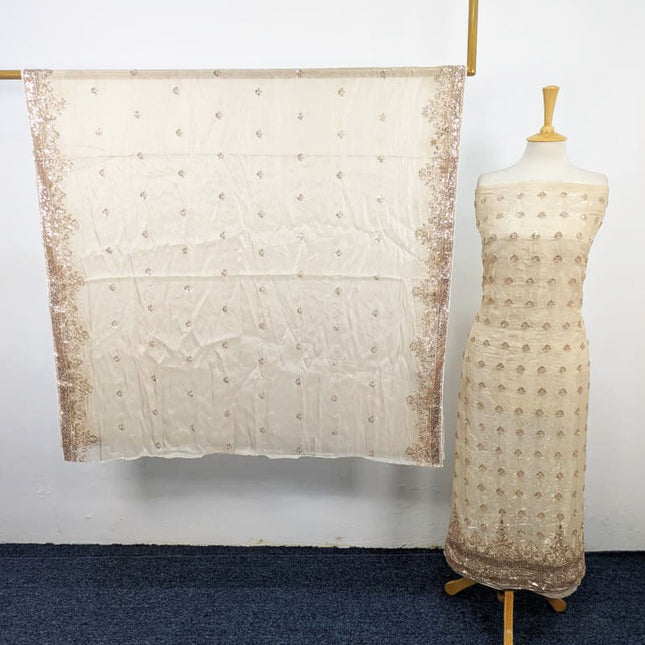 Fancy Silk with Cut Dana Work 2PC Unstitched