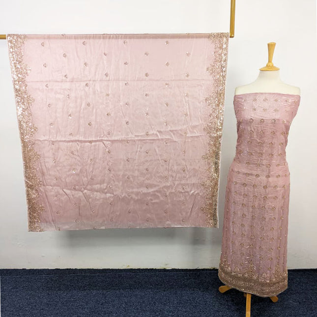 Fancy Silk with Cut Dana Work 2PC Unstitched