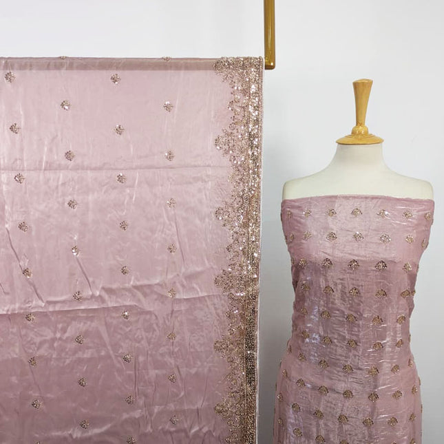 Fancy Silk with Cut Dana Work 2PC Unstitched