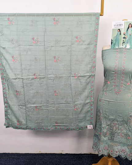 Fancy Embroidered Lawn with Chiffon Dupatta 3Pc - Sobia Waseem (Anaysha)
