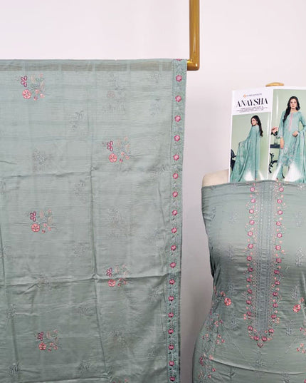 Fancy Embroidered Lawn with Chiffon Dupatta 3Pc - Sobia Waseem (Anaysha)