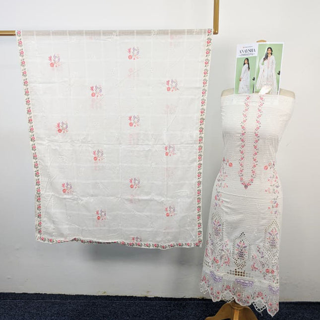 Fancy Embroidered Lawn with Chiffon Dupatta 3Pc - Sobia Waseem (Anaysha)