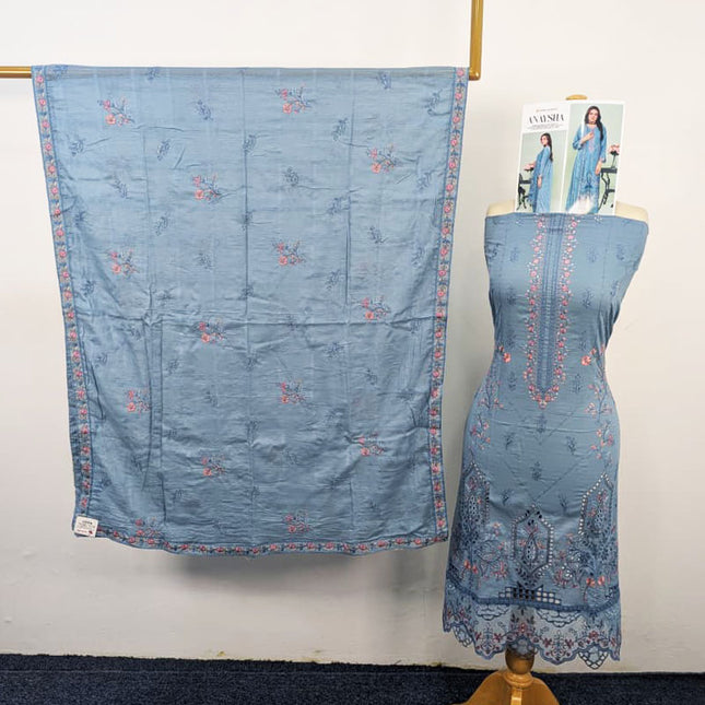 Fancy Embroidered Lawn with Chiffon Dupatta 3Pc - Sobia Waseem (Anaysha)