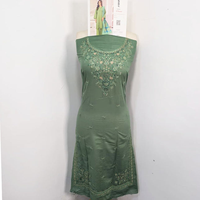 Exclusive Embroidered Bana Dora Lawn 3Pc Unstitched - Rangon (Masooma)