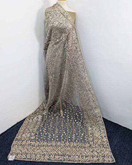 Fancy Organza with Handmade Full Jaal Gotta Work Dupatta (Dyeable)