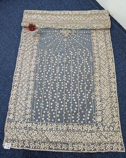 Fancy Organza with Handmade Full Jaal Gotta Work Dupatta (Dyeable)