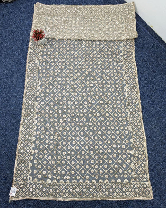 Handmade Full Jaal Gotta Work Organza Dupatta (Dyeable in All Colors)