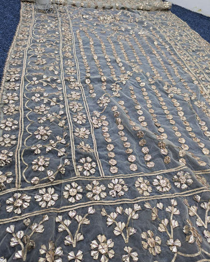 Dyeable Organza with Handmade Full Jaal Gotta Work Dupatta