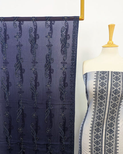 Fancy Embroidered Masuri + Chiffon Dupatta 2PC Unstitched