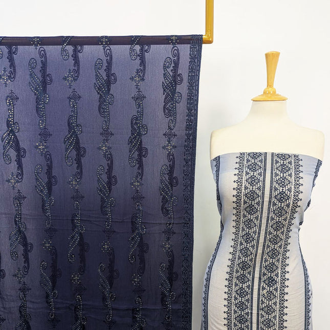 Fancy Embroidered Masuri + Chiffon Dupatta 2PC Unstitched