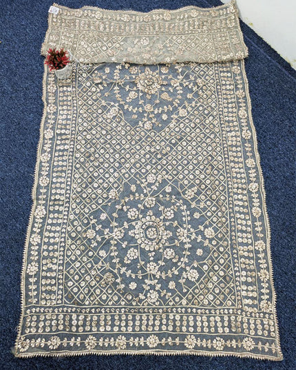 Fancy Organza with Handmade Full Jaal Gotta Work Dupatta (Dyeable)