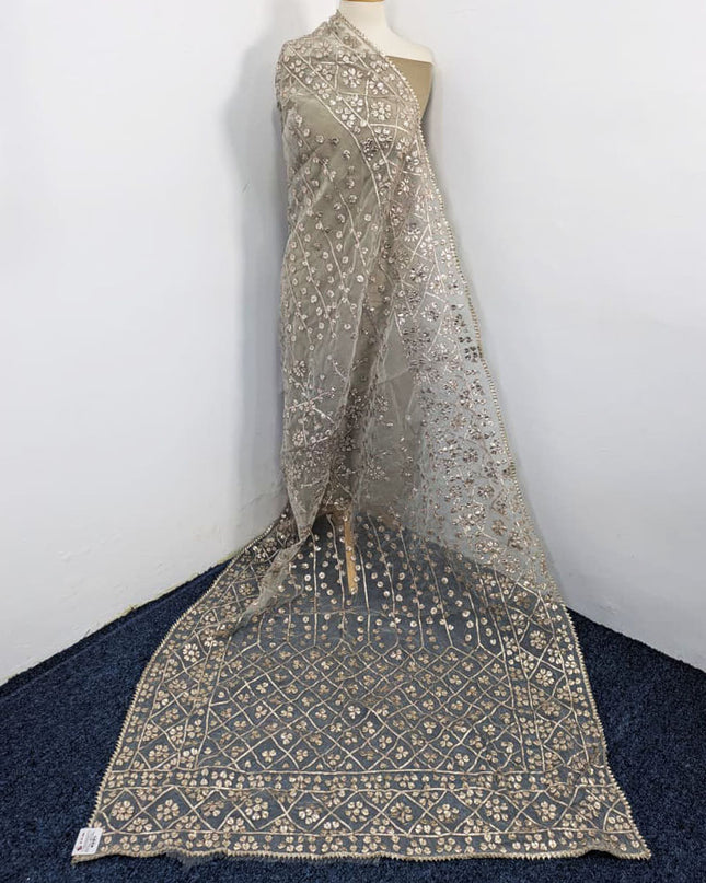 Handmade Full Jaal Gotta Work Organza Dupatta (Dyeable in All Colors)