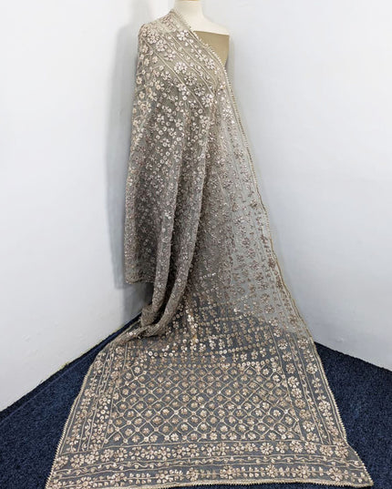 Handmade Full Jaal Gotta Work Organza Dupatta (Dyeable in All Colors)