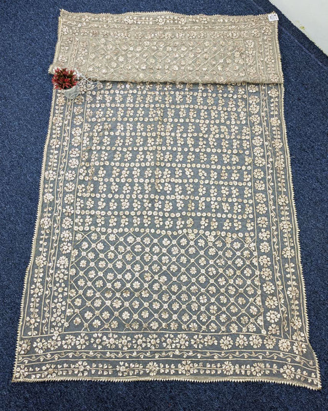 Handmade Full Jaal Gotta Work Organza Dupatta (Dyeable in All Colors)