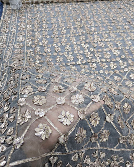 Handmade Full Jaal Gotta Work Organza Dupatta (Dyeable in All Colors)