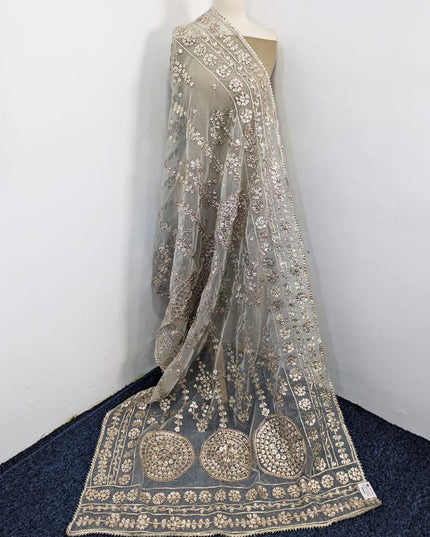 Fancy Organza with Handmade Full Jaal Gotta Work Dupatta (Dyeable)