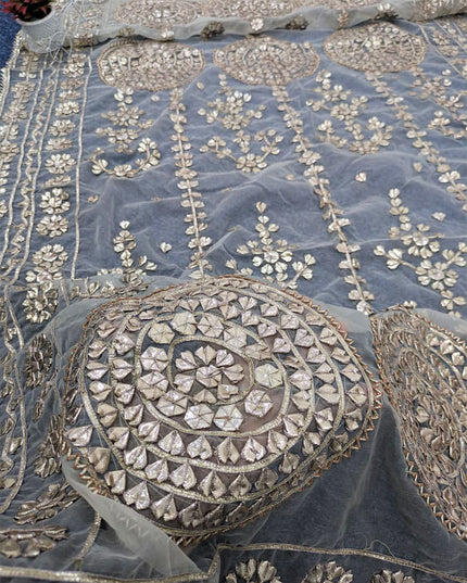 Fancy Organza with Handmade Full Jaal Gotta Work Dupatta (Dyeable)