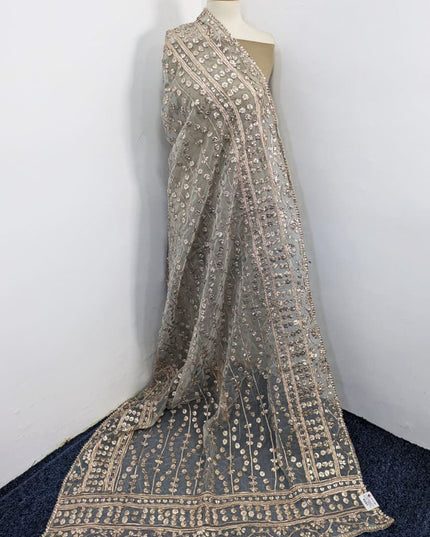 Handmade Full Jaal Gotta Work Organza Dupatta (Dyeable in All Colors)