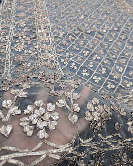 Dyeable Organza with Handmade Full Jaal Gotta Work Dupatta