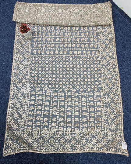 Fancy Organza with Handmade Full Jaal Gotta Work Dupatta (Dyeable)