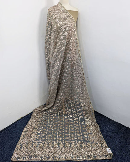 Handmade Full Jaal Gotta Work Organza Dupatta (Dyeable in All Colors)