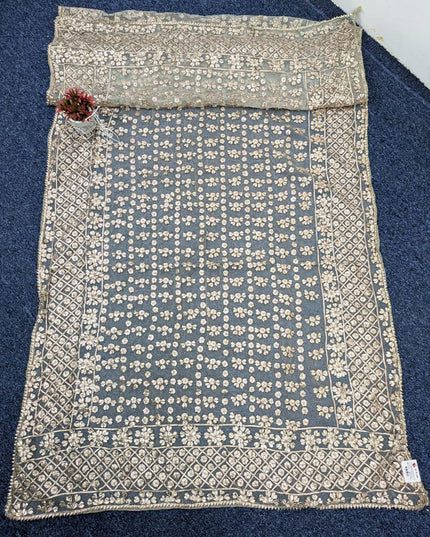 Handmade Full Jaal Gotta Work Organza Dupatta (Dyeable in All Colors)